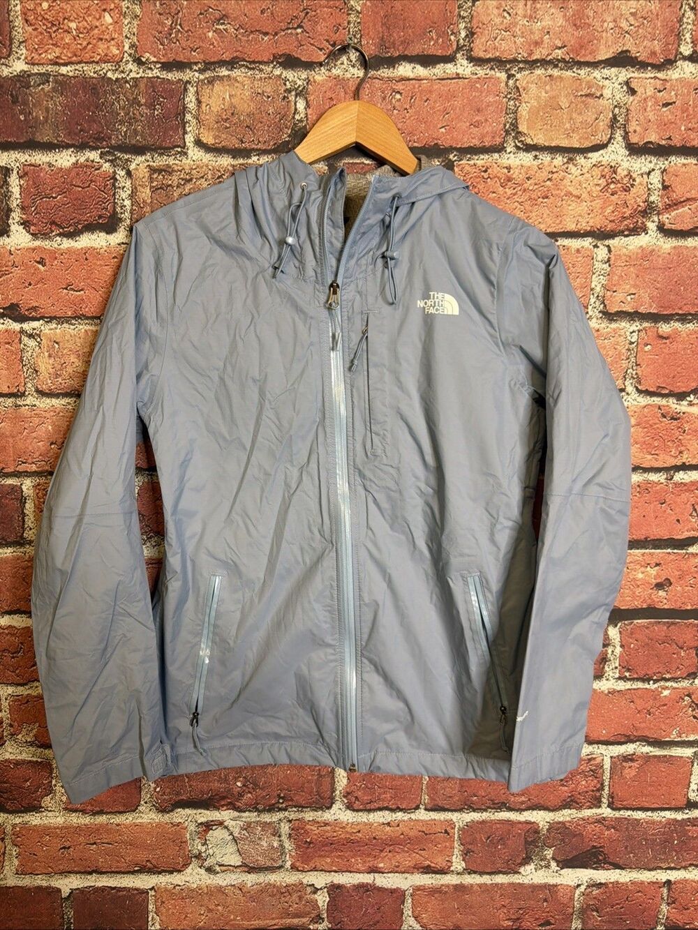 The North Face DryVent Hooded Waterproof Lined Jacket Periwinkle Blue Womens M